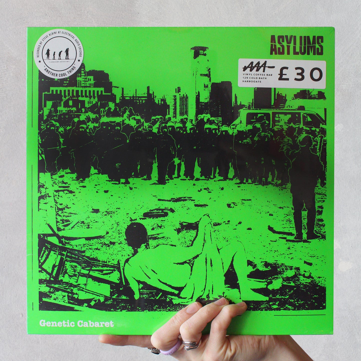 Asylums - 'Genetic Cabaret' (2020) Exclusive Fluorescent Green Vinyl - Audio Architect Apparel